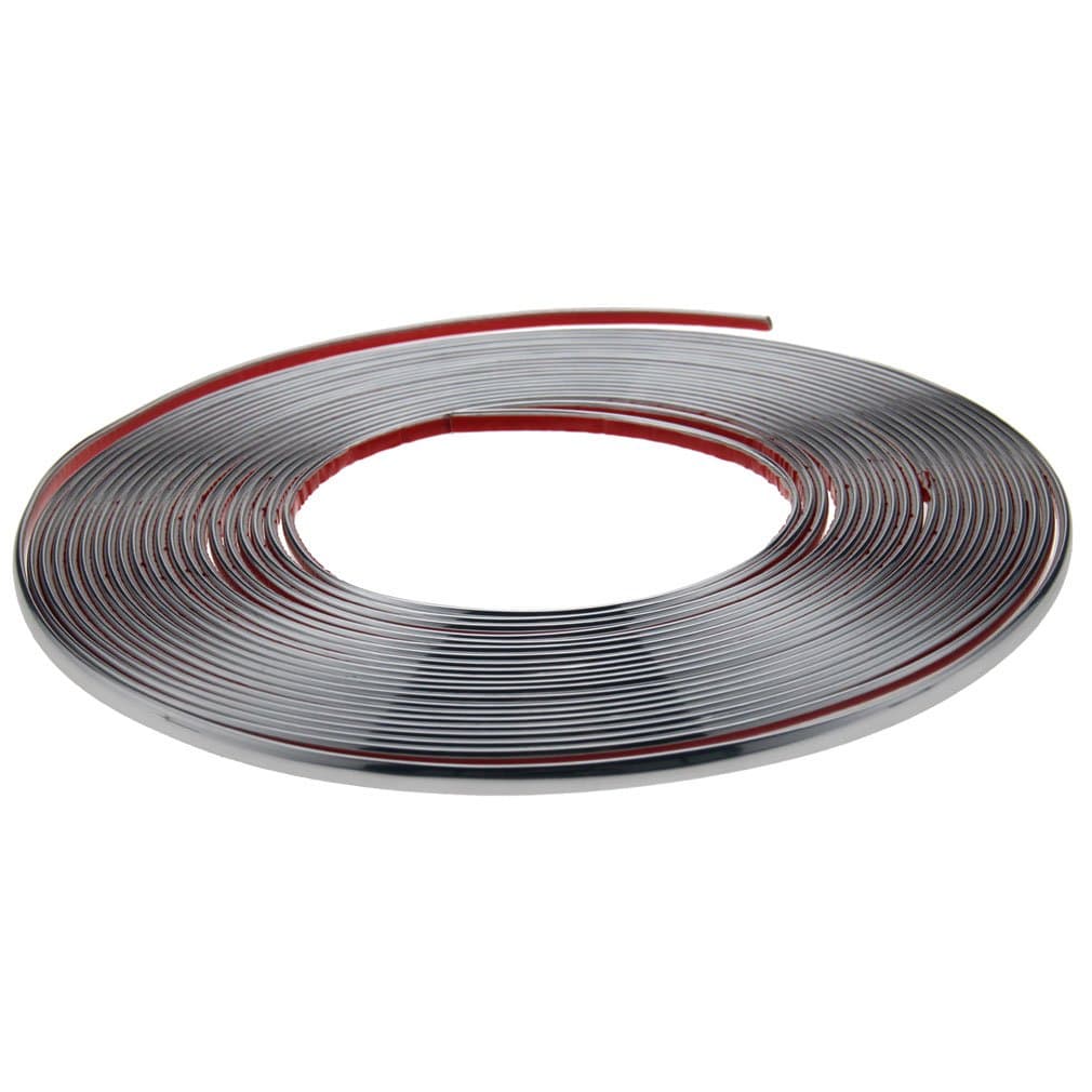 6mm x 15M Chrome Styling Moulding Trim Strip For Cars Vans Vehicles