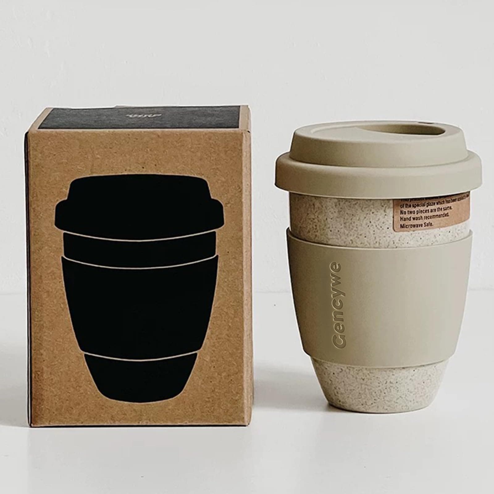 Ceramic Travel Mugs with Silicone Lids, 15 oz Portable Coffee Mug Travel Unique To Go Mug, Reusable Coffee Cups with Non-Slip Sleeve, Cappuccino,Tea,Latte,Iced Coffee Cups, Dishwasher Safe