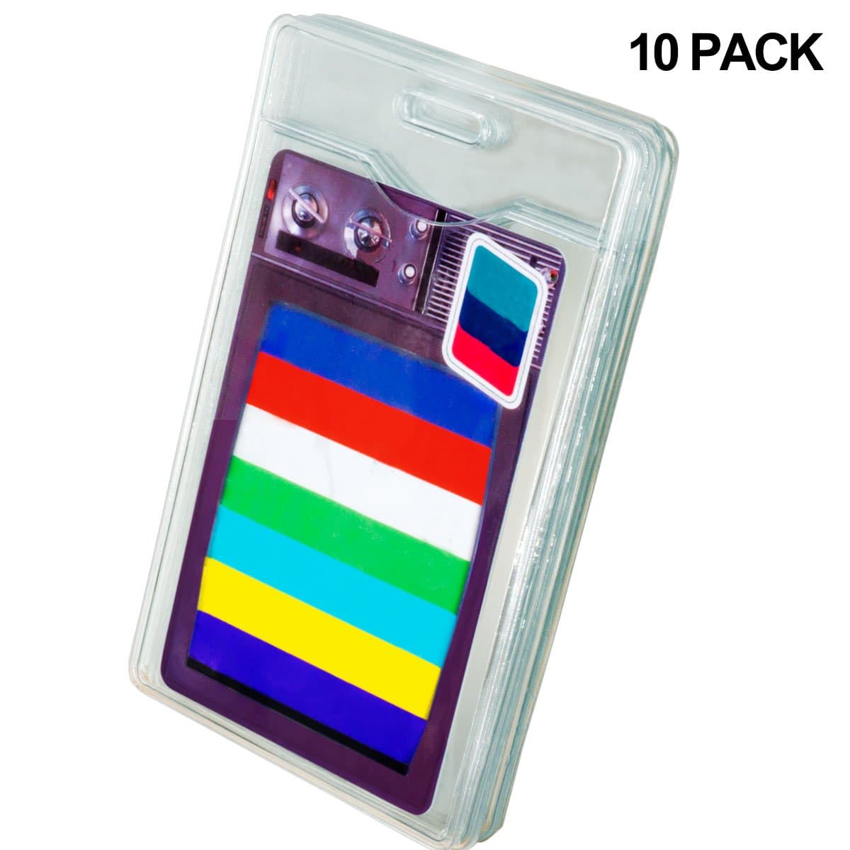 Badget Holder 10PACK by GreatStyler ID Card Badge Holder Heavy Duty Clear PVC Soft Vertical Card Holder 0.8mm 0.03inch Double Thick Than Others