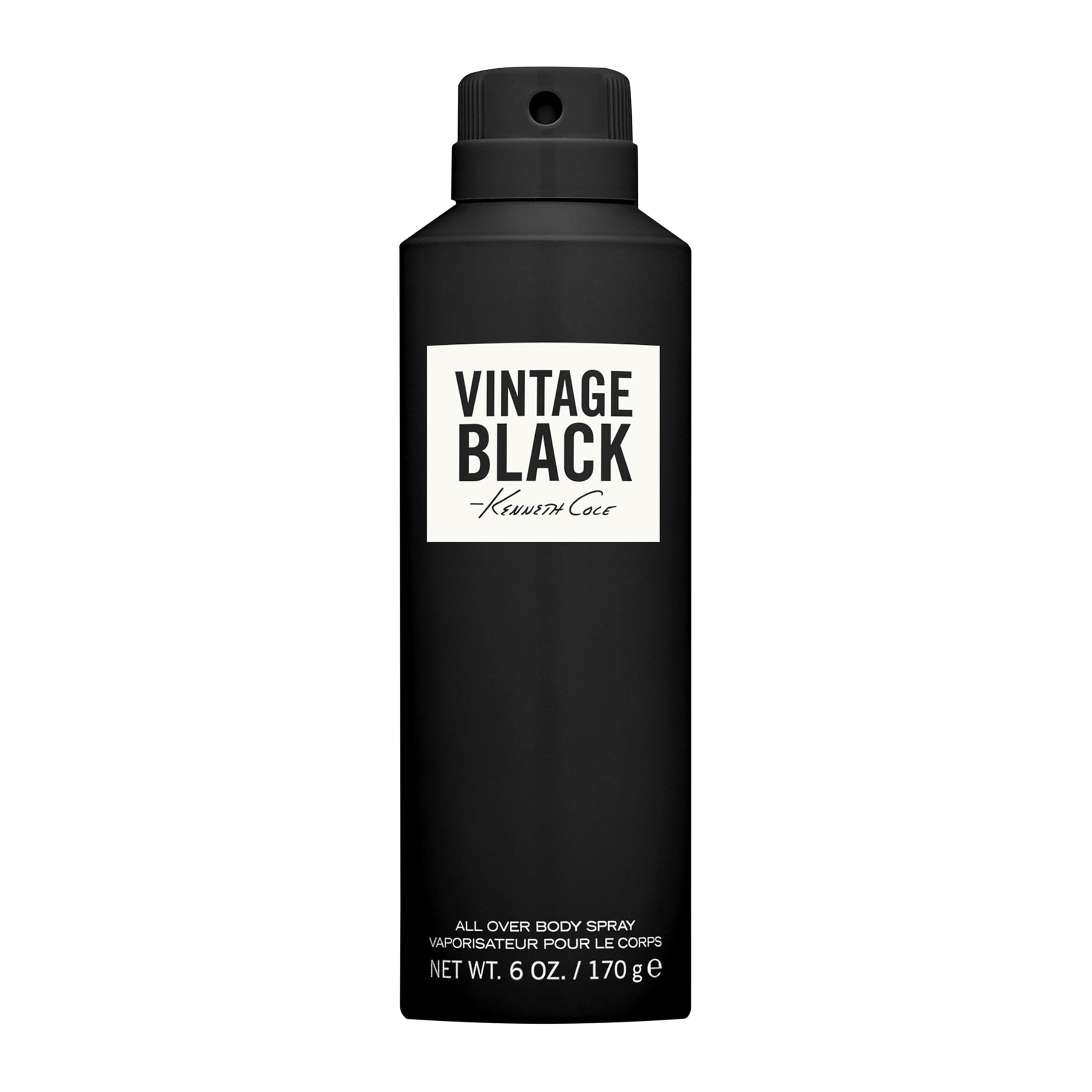 Vintage Black Body Spray for Men, 6.0 Fl. Oz.