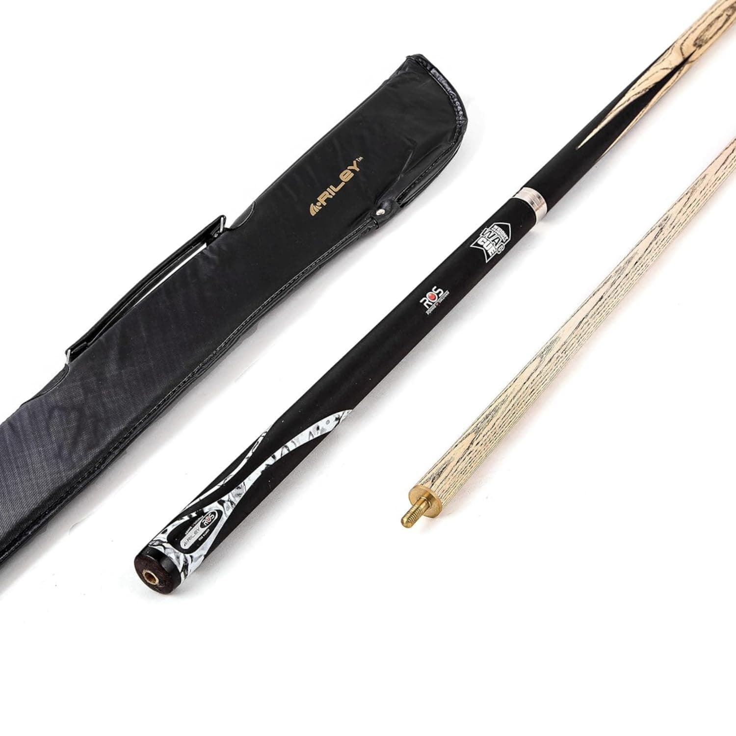 Riley Ronnie O'Sullivan Snooker or Pool Cue - with WAC System & Soft Case - North American Ash Shaft