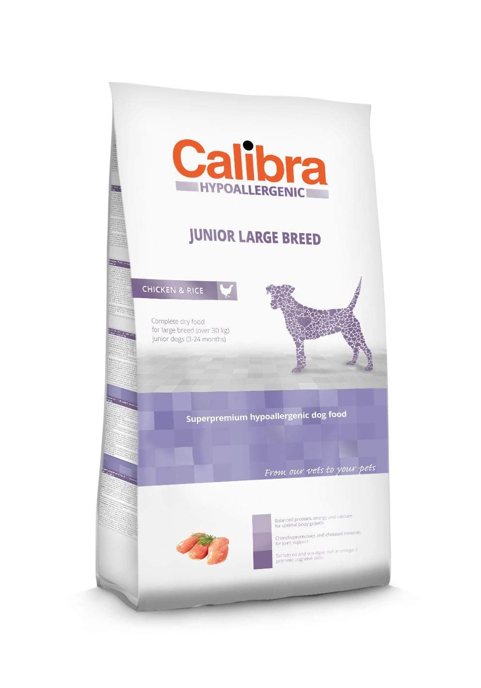 Pawstively pet care Calibra Chicken and Rice Hypoallergenic Dog Food for Junior Large Breed (3 Kg)