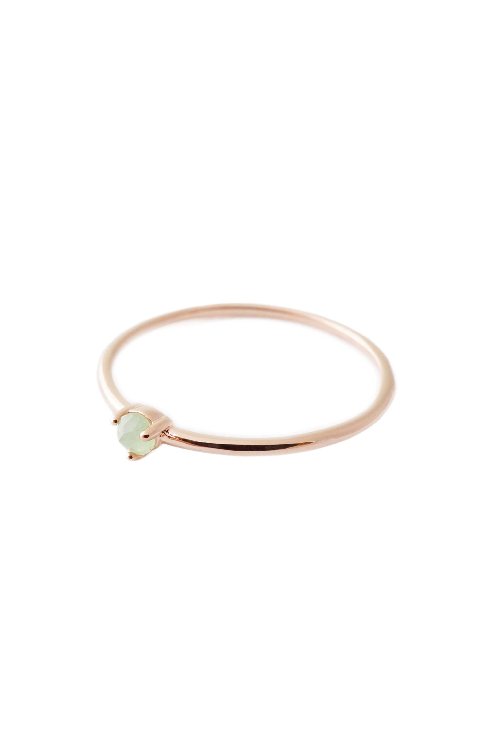 HONEYCATGreen Jade Point Crystal Ring in Gold, Rose Gold, or Silver | Minimalist, Delicate Jewelry