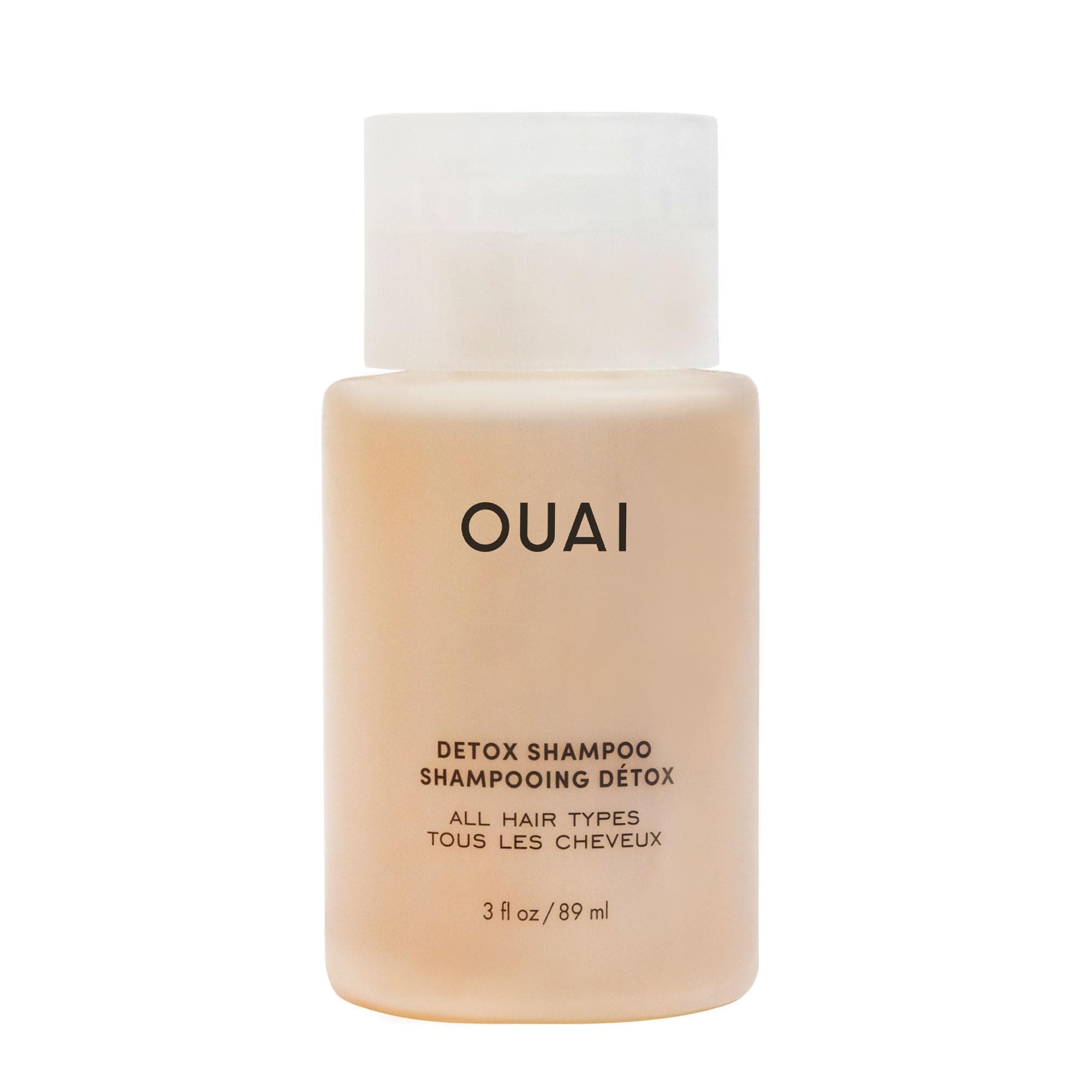 OUAI Detox Shampoo Travel Size - Clarifying and Removing Build Up, Dirt, Oil, Product and Hard Water - Apple Cider Vinegar & Keratin for Clean, Refreshed Hair - Sulfate-Free Hair Care - 89ml