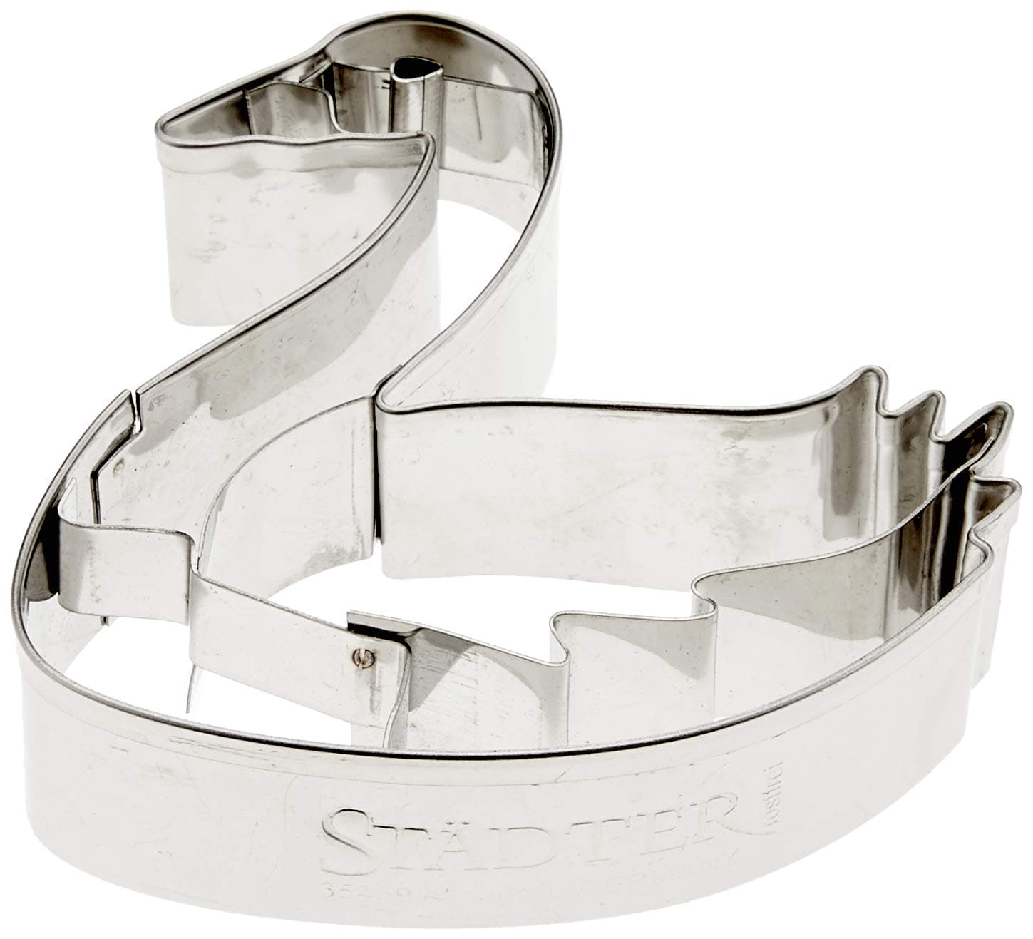Staedter Embossing Swan Shape Cookie Cutter, Stainless Steel, Silver, 30 x 30 x 30 cm