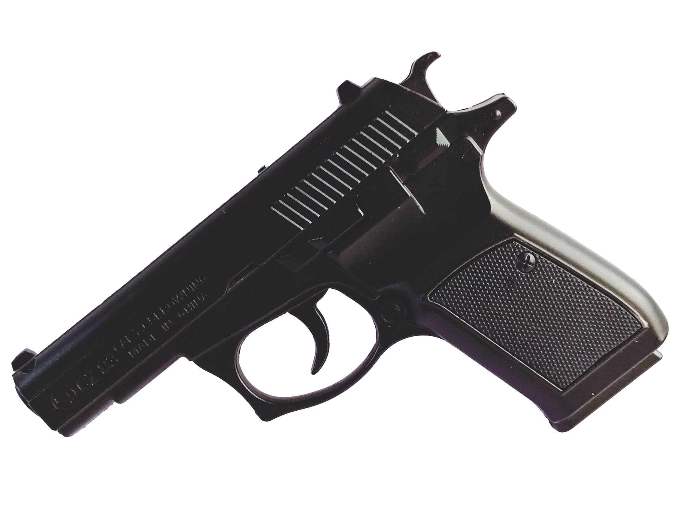 NSV Z-Black Heavy Metal Pistol Gun Lighter with Half-Barrel Pull Back System (Black)