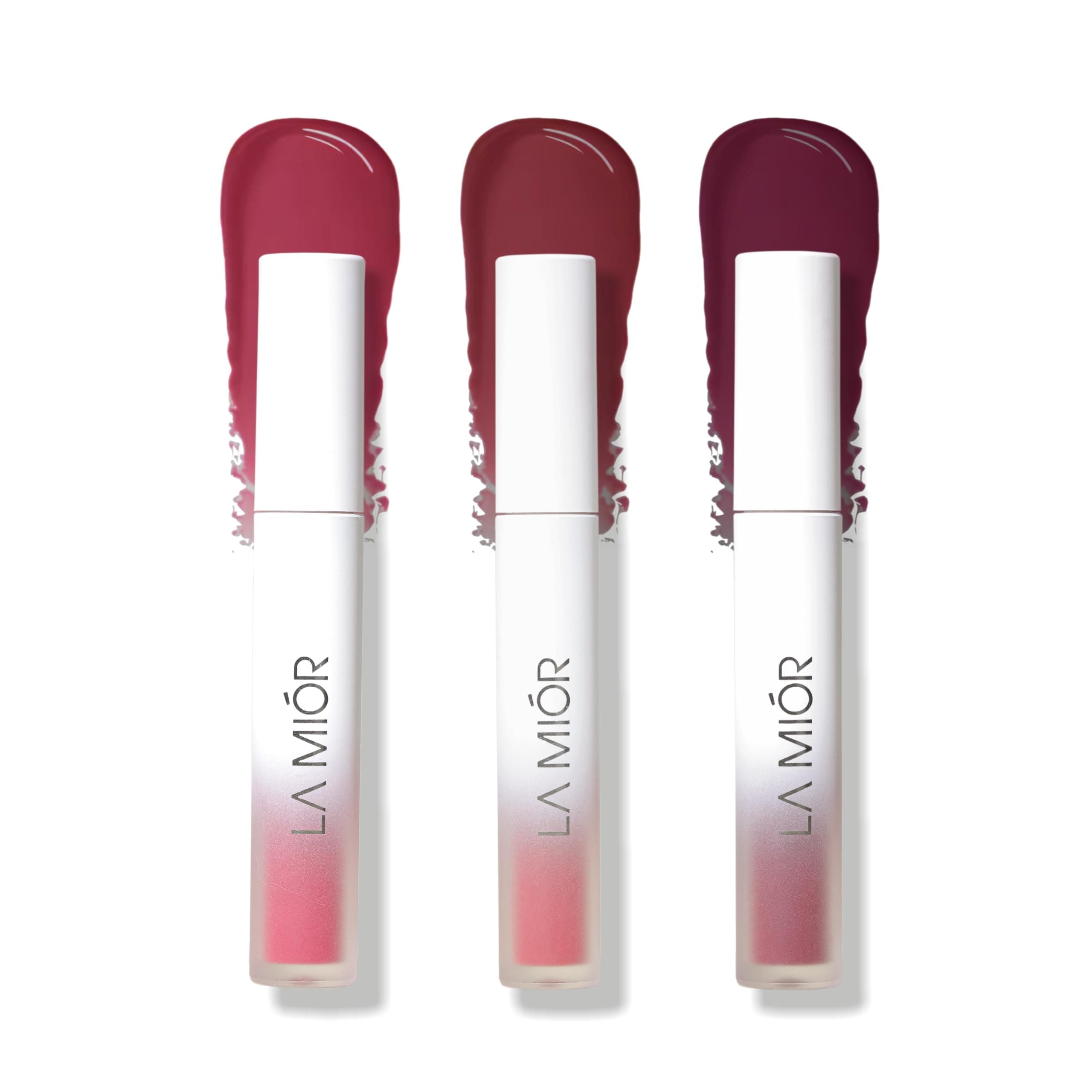 LAMIOR Long-Lasting Juicy Lip Stain | Pack of 3 | 16-Hour Stay, Transfer-Proof, Gel-to-Oil, Plumping, Hydrating | Shade: Popping Winter