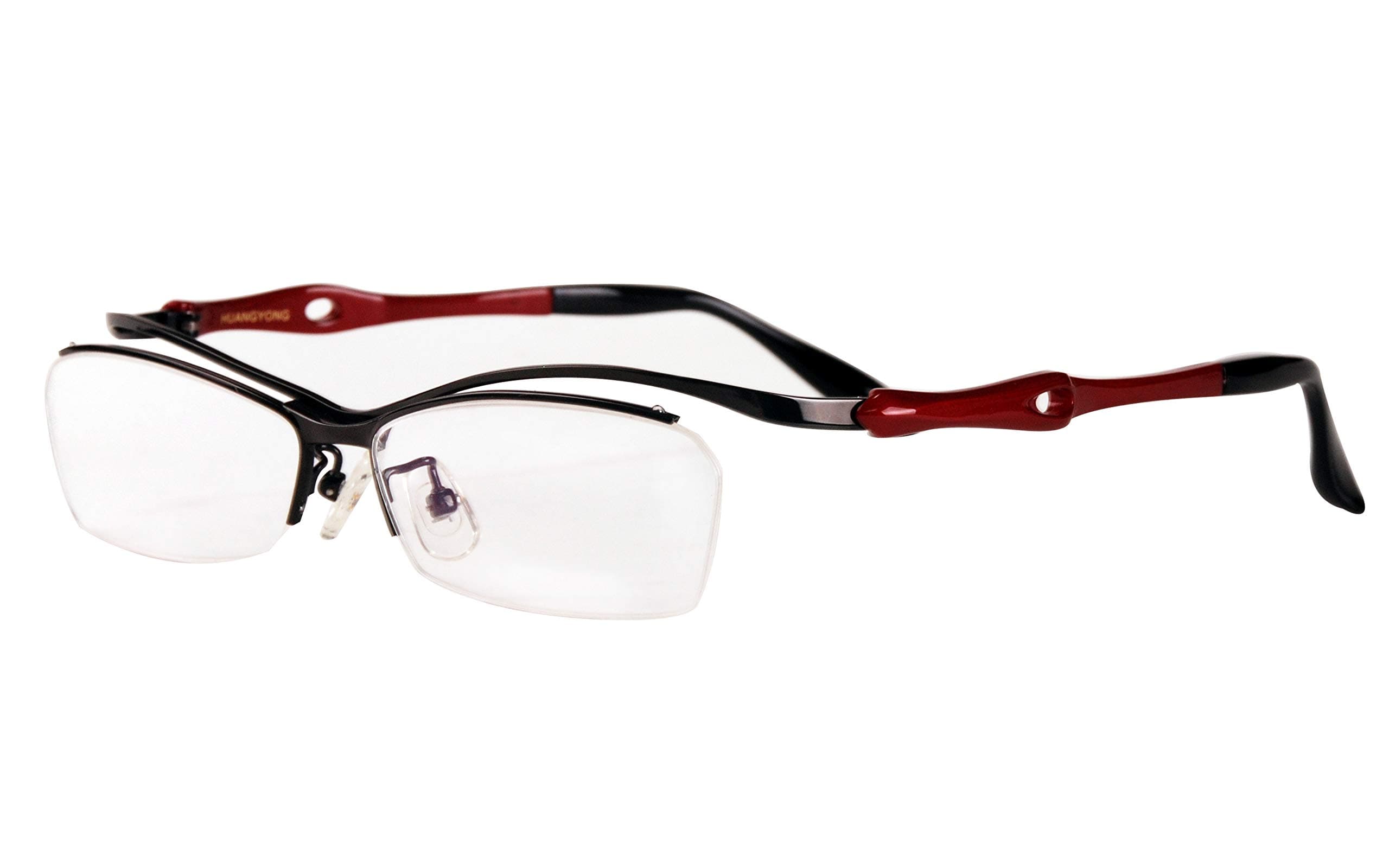 huangyong Pure Titanium Half Rim Optical Business Glasses Frame Clear Lens