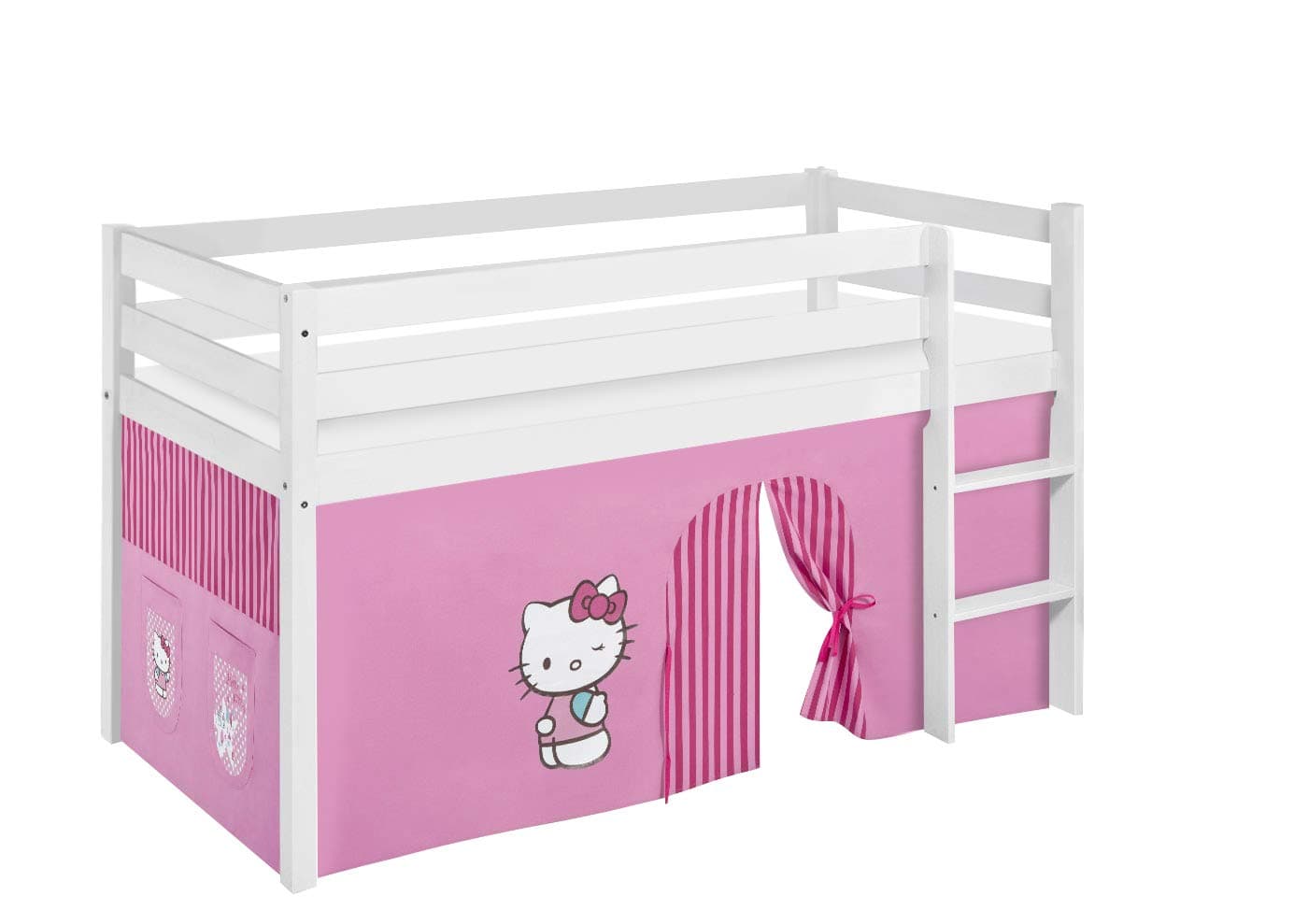 Lilokids Children's Bed, Wood, Pink, 198 x 98 x 113 cm