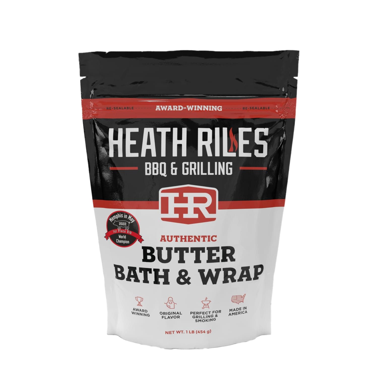 Heath Riles BBQ Butter Bath and Wrap, Champion Pitmaster Recipe, Award Winning Technique, Bag 16 oz.