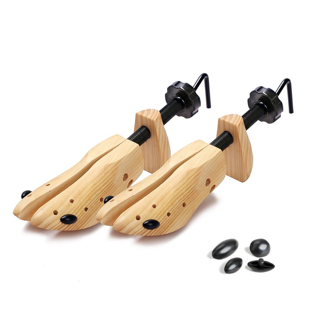 Hotrose Shoe Stretchers 2X Wooden Adjustable Women&Men Shoe Trees to Fit Sizes UK 7-10