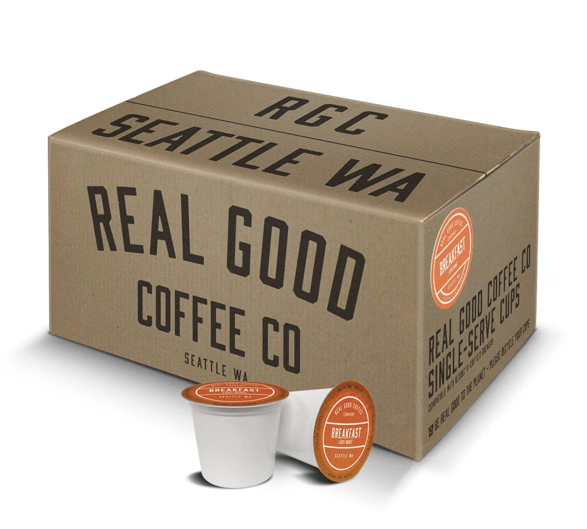 Real Good Coffee Co Breakfast Blend Light Roast Coffee K Cups 72 Count