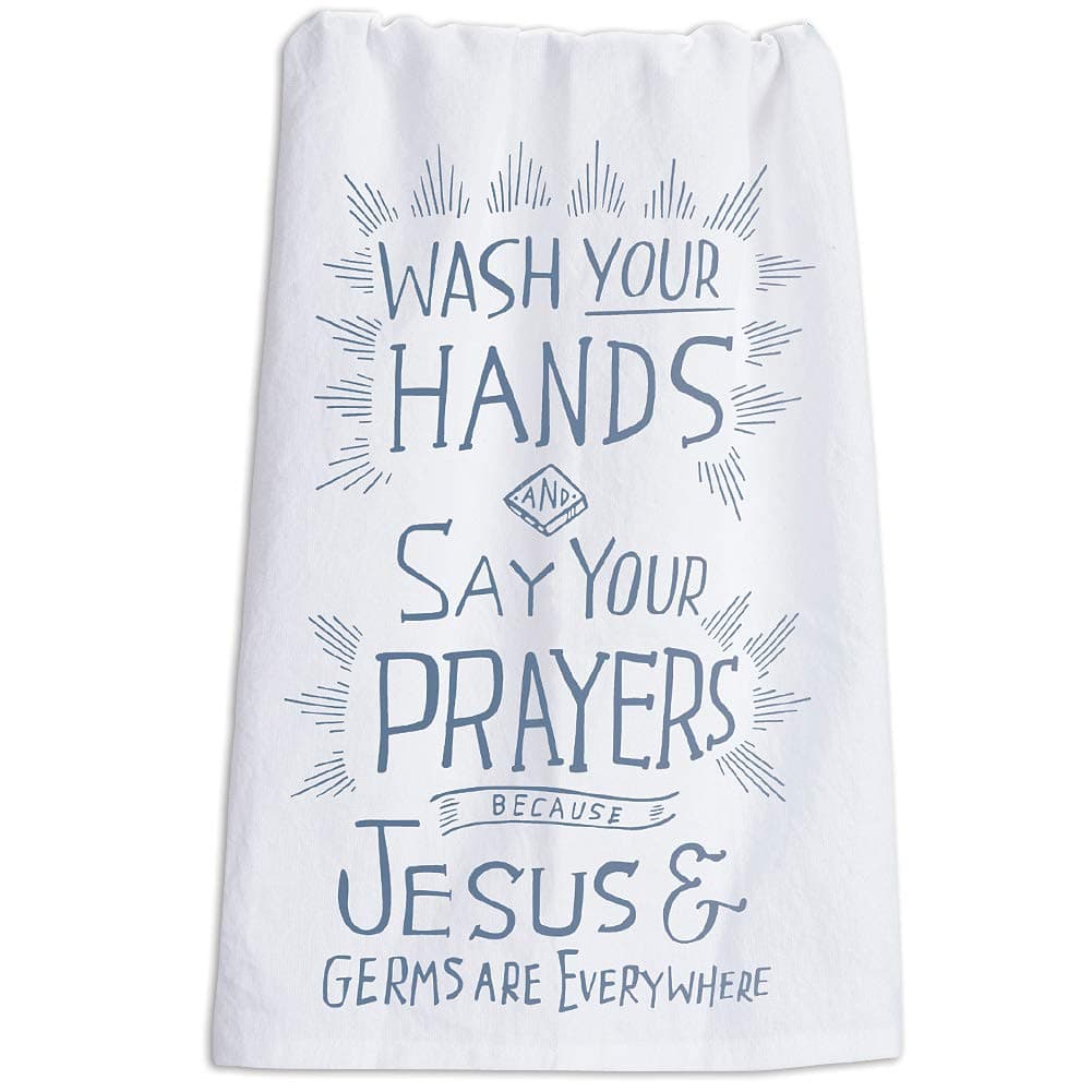 Novelty Tea and Dish Towel – Jesus and Germs are Everywhere