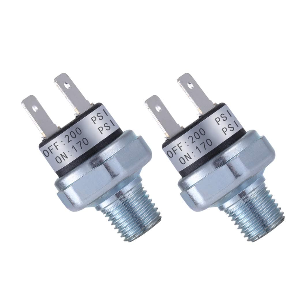 Air Pressure Switch 170-200 PSI Pressure Switch 1/4"-18 NPT DC 24V 12V Pressure Switch Air Compressor Pressure Switch 200PSI Pressure Switch Air Horn/Tank Pressure Switch