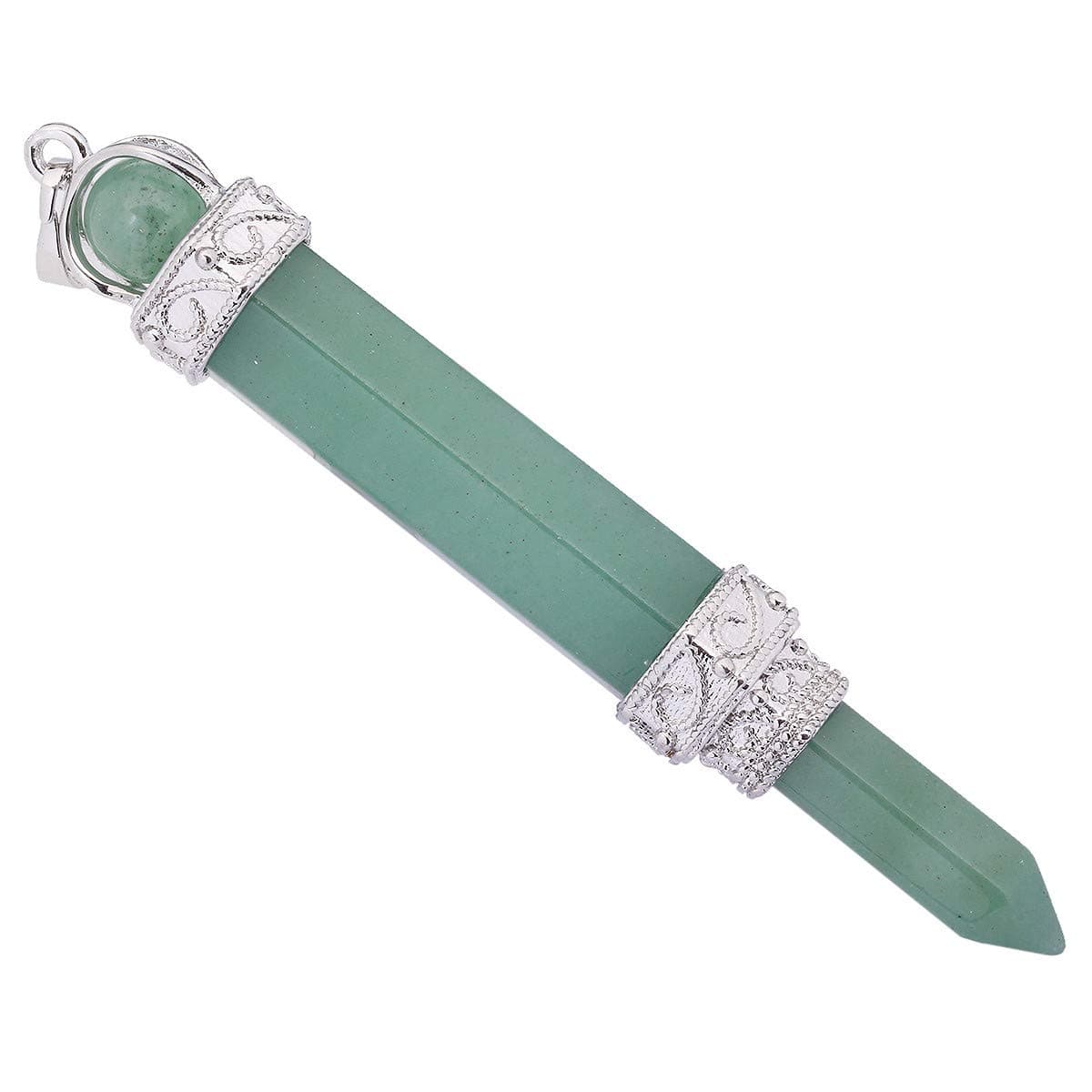 Nupuyai Crystal Point Stone Pendant Necklace for Unisex, Healing Crystals Pendulum Divination Reiki Chakra