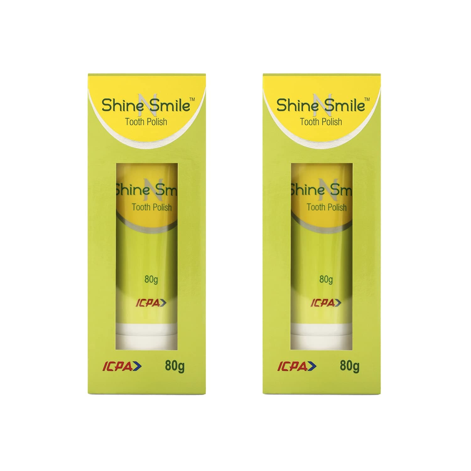ICPA Shine N Smile Tooth Polish for Teeth Whitening, 80 gm (Pack of 2)