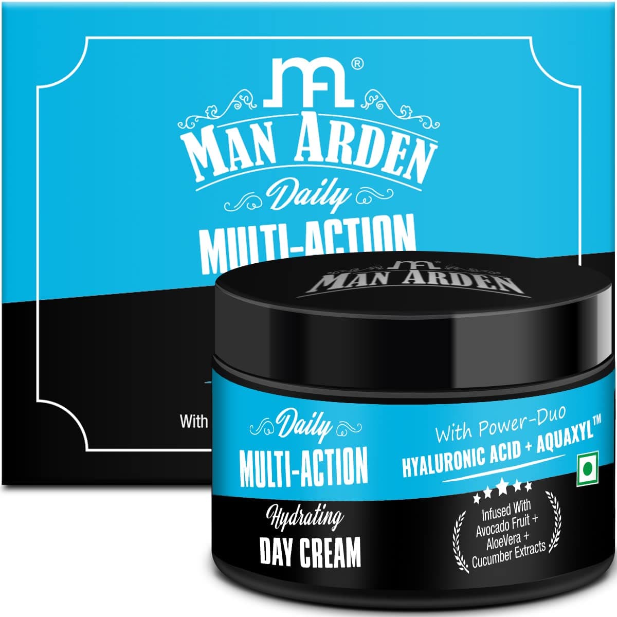 Man Arden Daily Multi-Action Hydrating Day Cream CICA + Hyaluronic Acid + Aquaxyl Moisturising SPF 25, UVA/UVB PA+++, 50g