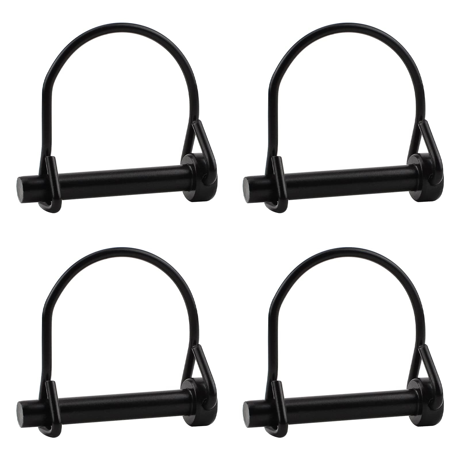 4PCS Wire Lock Pin, 5/16" Carbon Steel Shaft Locking Pin Safety Coupler Pin Round Loop Wire Lock Trailers Pin for Farm Lawn Garden