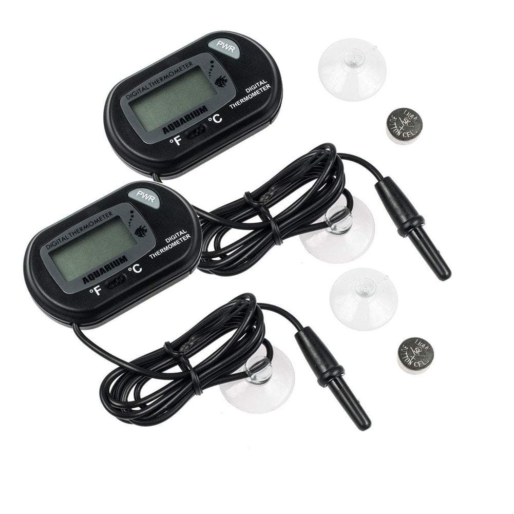 Aquarium Thermometers,INRIGOROUS 2 Pack Digital LCD Water Thermometer for Fish Tank Aquarium Marine Reptile habitat Temperature (2 Pack)