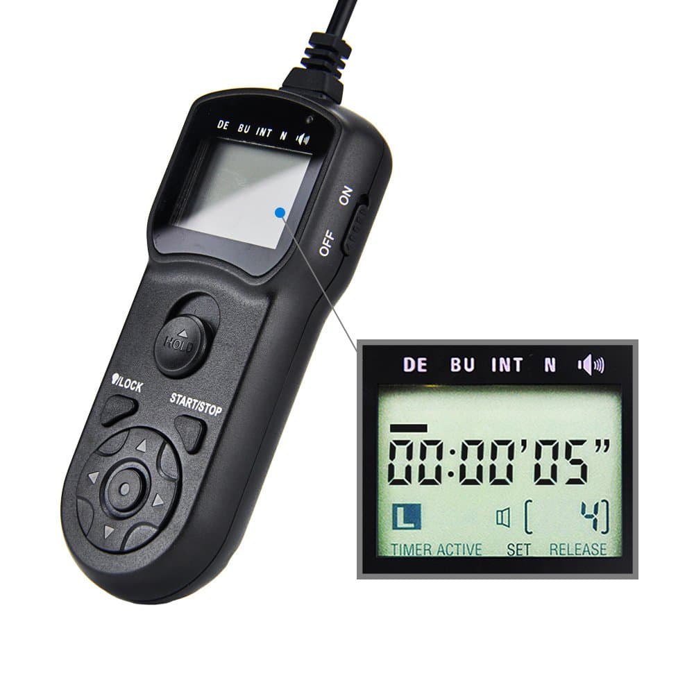 Digital Timer Remote Shutter Cord JJC Timer Shutter Release Remote Control Cord for Olympus E-M1 Mark II Replaces Olympus RM-CB2