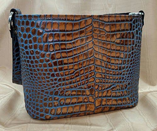 MoonStruck Leather Concealed Carry Purse - CCW Handbags - Tan Marine Crocodile - Made in the USA - Classic