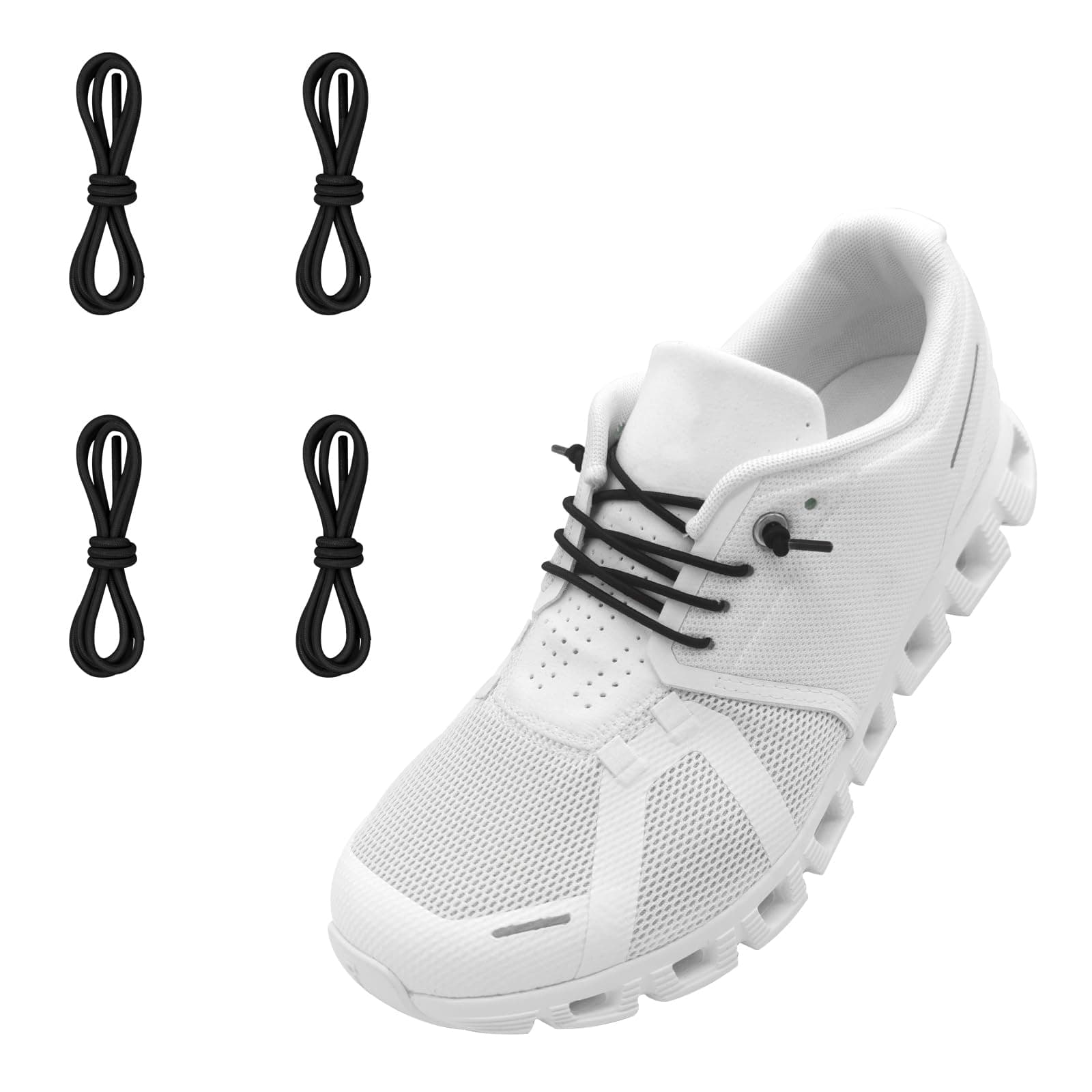 NDTEZUGT 2 Pairs Elastic Thin Shoe Laces for On Cloud Sneakers, 1/10" (2.5mm)...