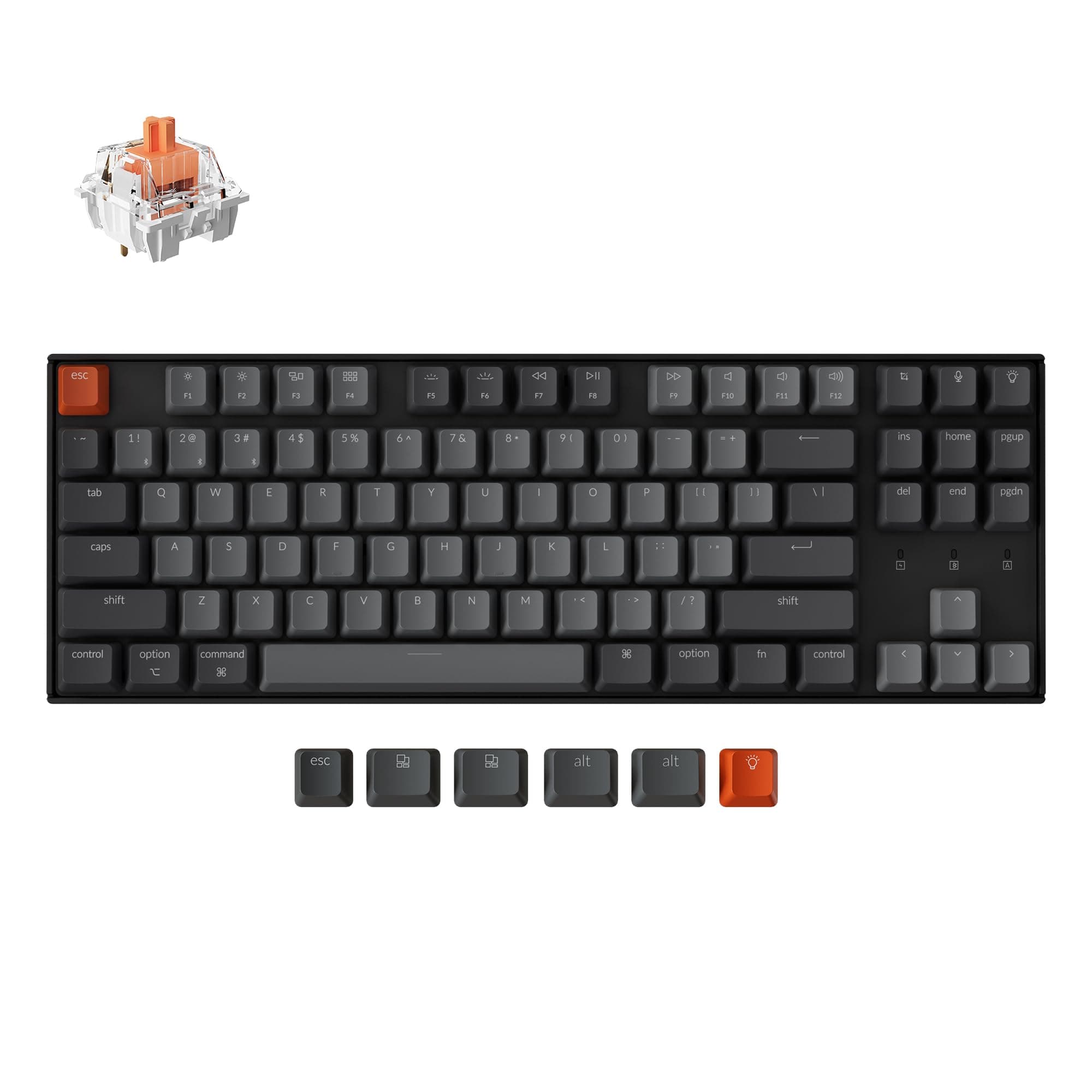 Keychron K8 Wireless Mechanical Keyboard – Silent Red Switch for Quiet Office...