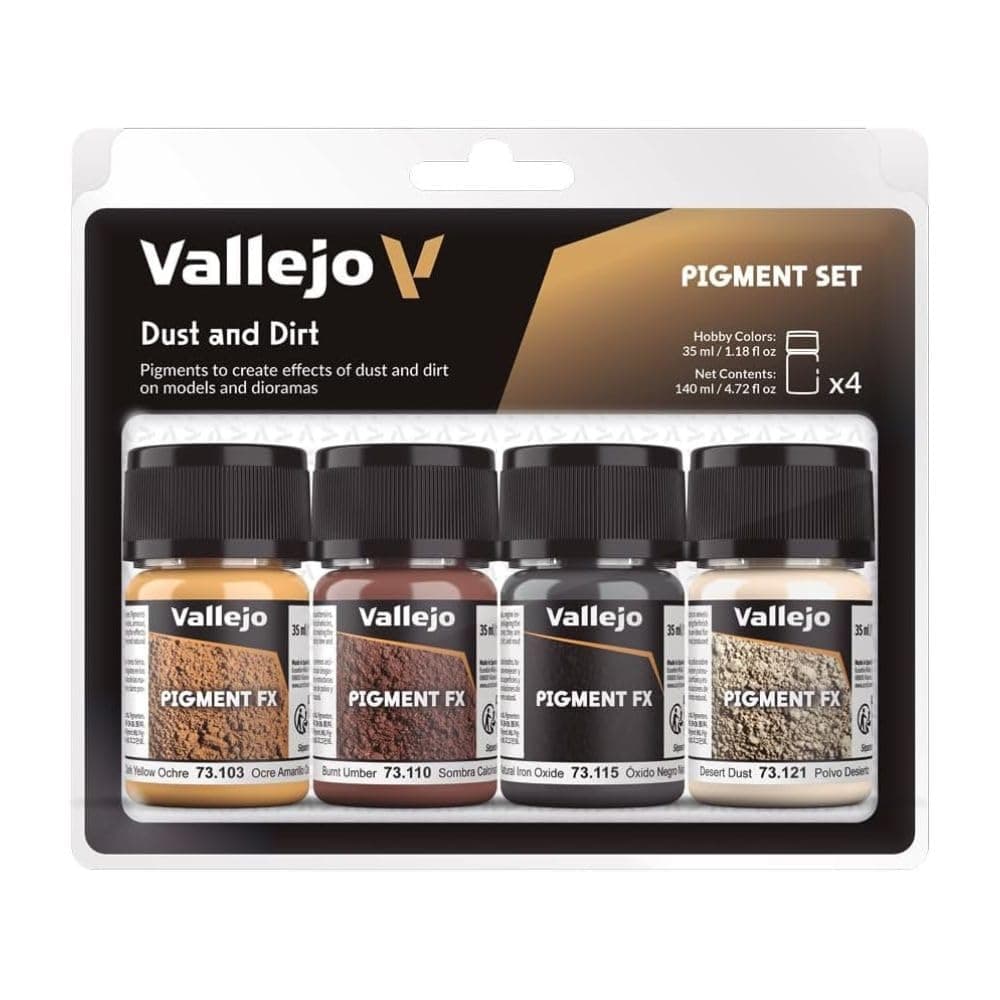 Vallejo AV Pigments Set - Dust & Dirt, 35 ml (Pack of 4)