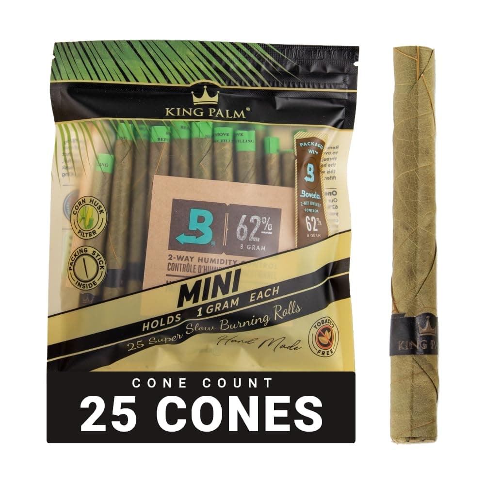 King Palm Mini Size 62% Natural Pre Wrap Palm Leafs (25 Pack)