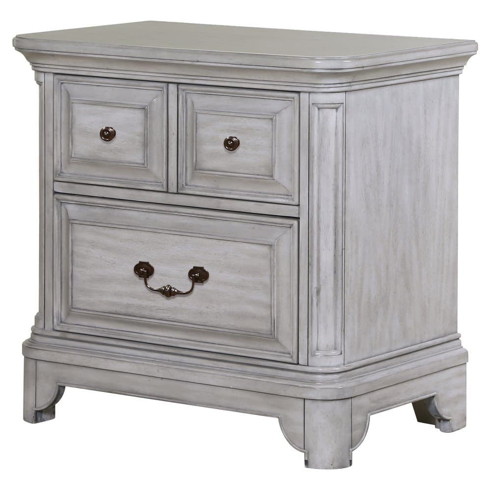Magnussen Windsor Lane 2 Drawer Nightstand in Weathered Grey