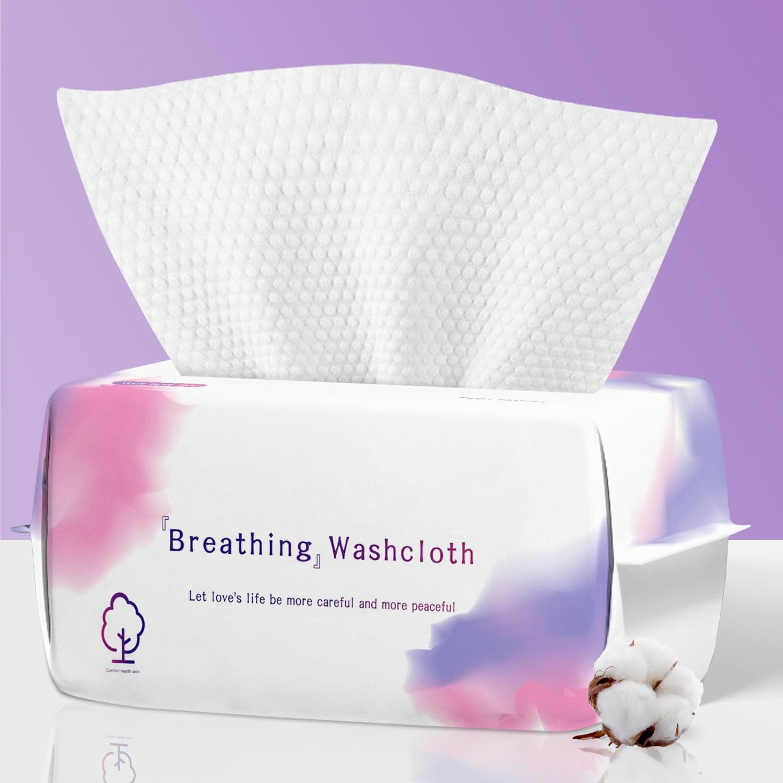 Disposable Face Towel 100 Count, Soft Cotton Face Towels, Dry Wipes Facial Cloths Towelettes for Washing and Drying, Lint Free Facial Tissue for Skincare, Makeup Remover and Cleansing