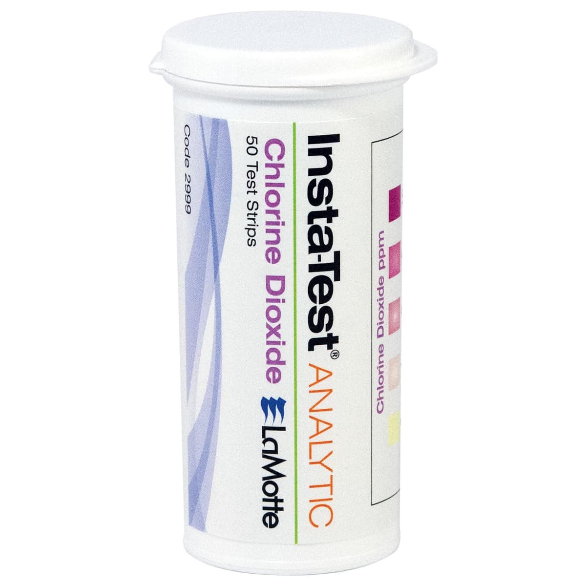 2999 Test Strips, Chlorine Dioxide, 0-10ppm, 50 Strips/Vial
