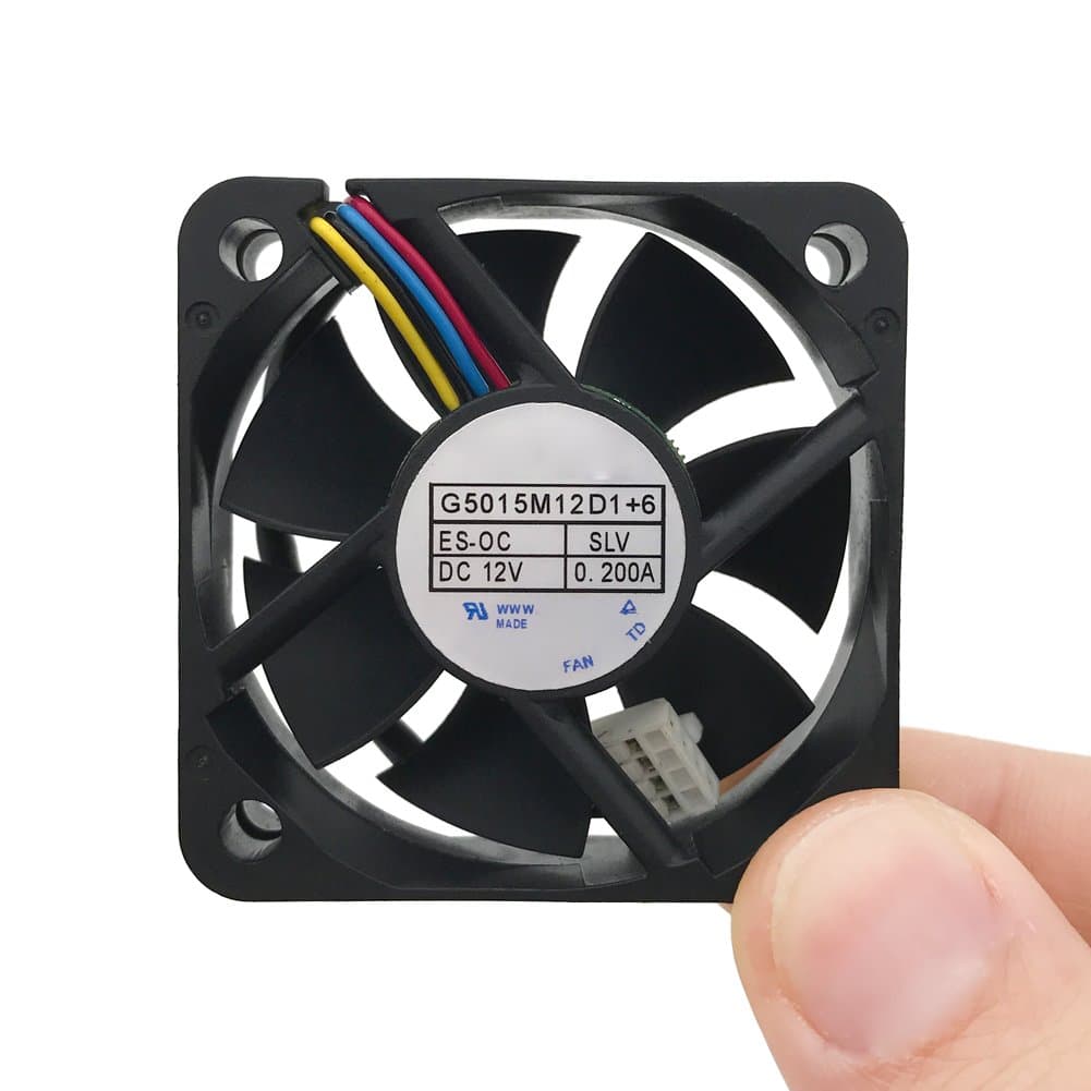G5015M12D1+6 5cm 4line Temperature Control 0.2A 12V car Audio Cooling Fan