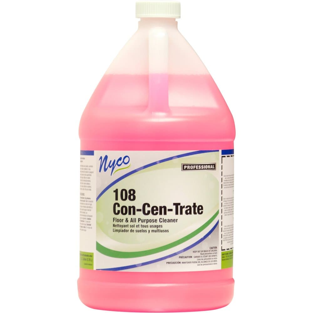 Nyco Products NL108-G4 108 Con-Cen-Trate Floor & All Purpose Cleaner, 1-Gallon Bottle (Case of 4)