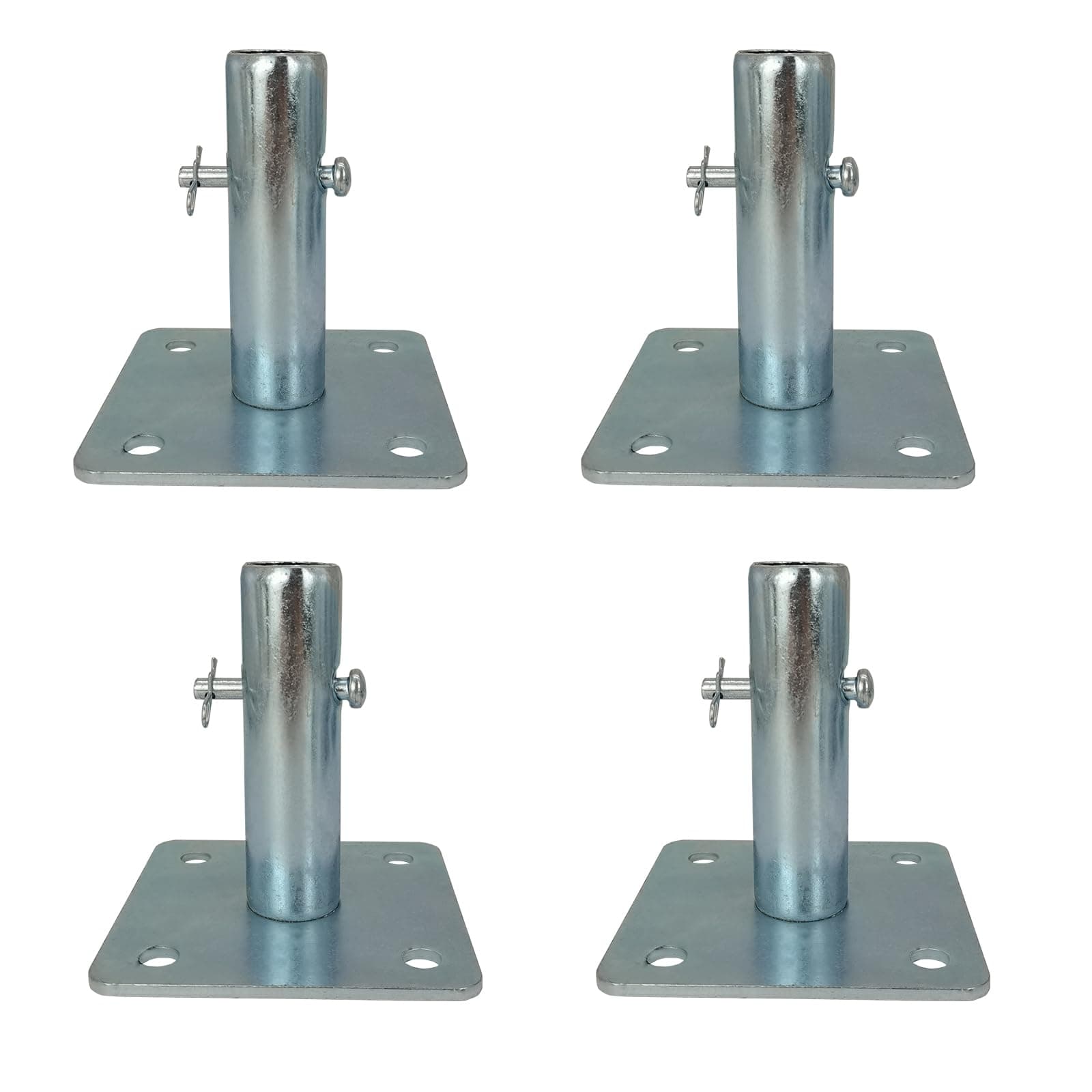ASTAMOTOR 4 PCS Scaffold Base Plates for Baker Style Scaffolding, Galvanized