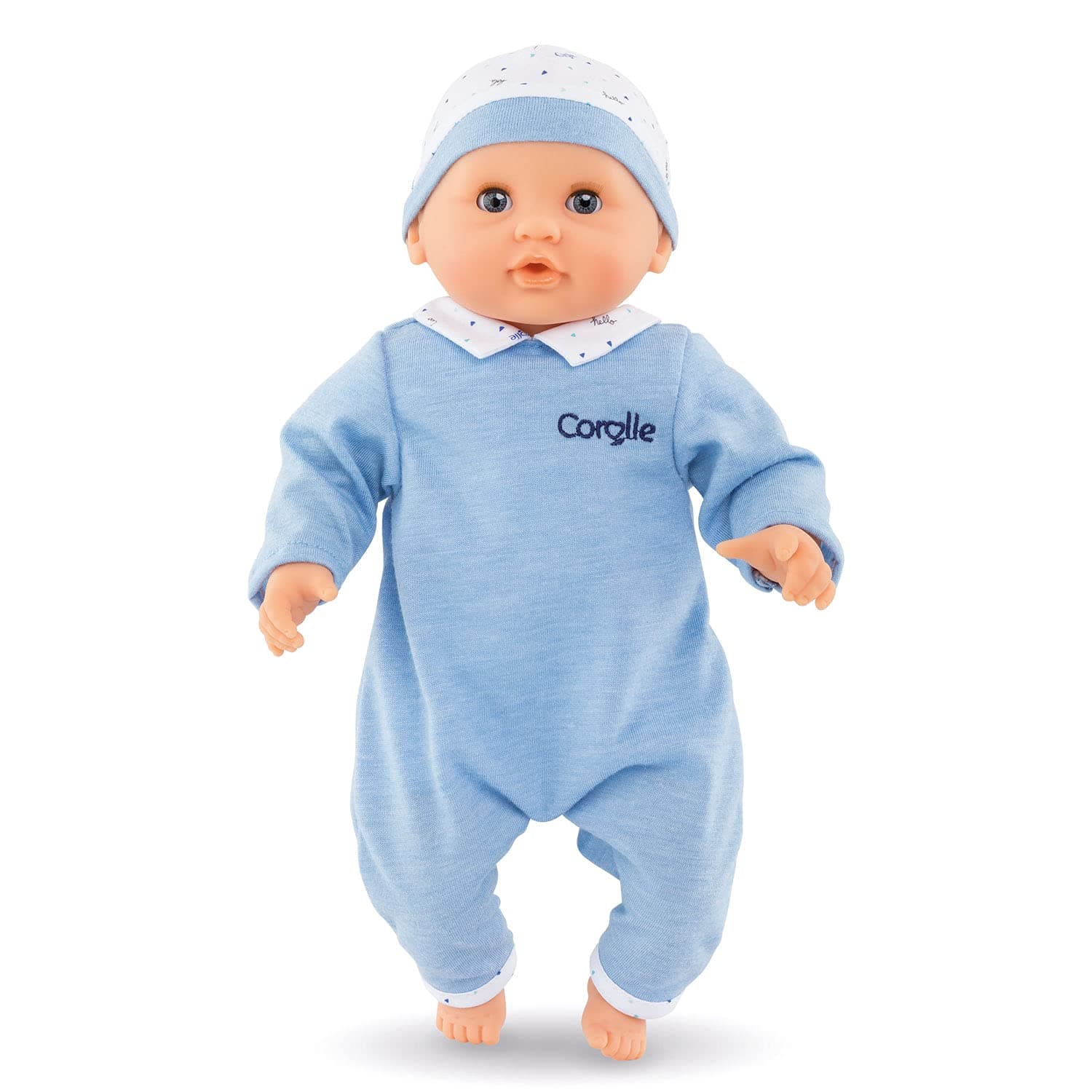 Corolle Bébé Calin Mael Boy Baby Doll - 12" Soft Body Doll with Blue Outfit, Sleeping Eyes That Open and Close, Vanilla Scented, Mon Premier Poupon Collection for Ages 18 Months and up