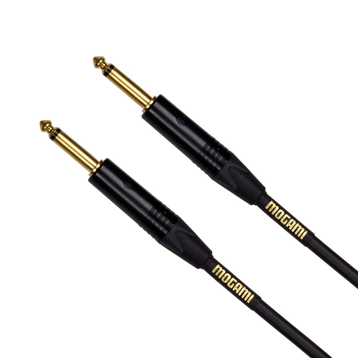 Gold Instrument 18 Guitar Instrument Cable, 1/4" TS Male Plugs, Gold Contacts, Straight Connectors, 18 Foot, Guitar Cable with OFC Core, Anti-Noise Shielding, Pro Audio Quality