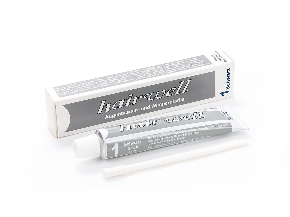 Hairwell Professional Eyelash/Eyebrow Tints black used with hd brows