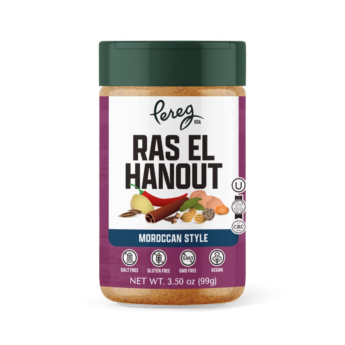 Ras El Hanout Moroccan Seasoning Spice Blend (3.5 Oz) - Mixed Spices - Non-GMO - Kosher Certified - Salt-Free, Sugar-Free