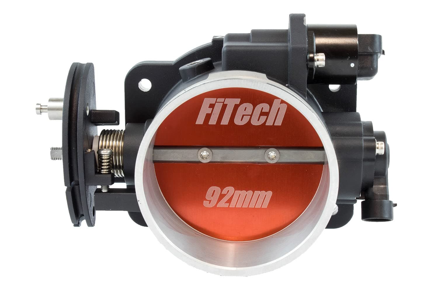 FiTech Throttle Body, Multi-Port Injection, 92 mm Diameter, Aluminum, Black Powder Coat, GM LS-Series, Each