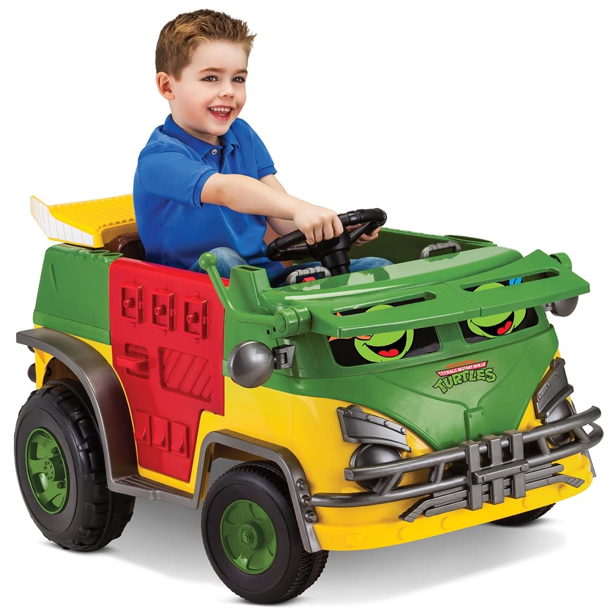 Kid Trax Teenage Mutant Ninja Turtles 12V Ride-On Party Wagon - Ultimate TMNT Electric Car for Kids with Lights, Sounds, Parental Control, Long-Lasting Battery, and Speeds up to 5 MPH