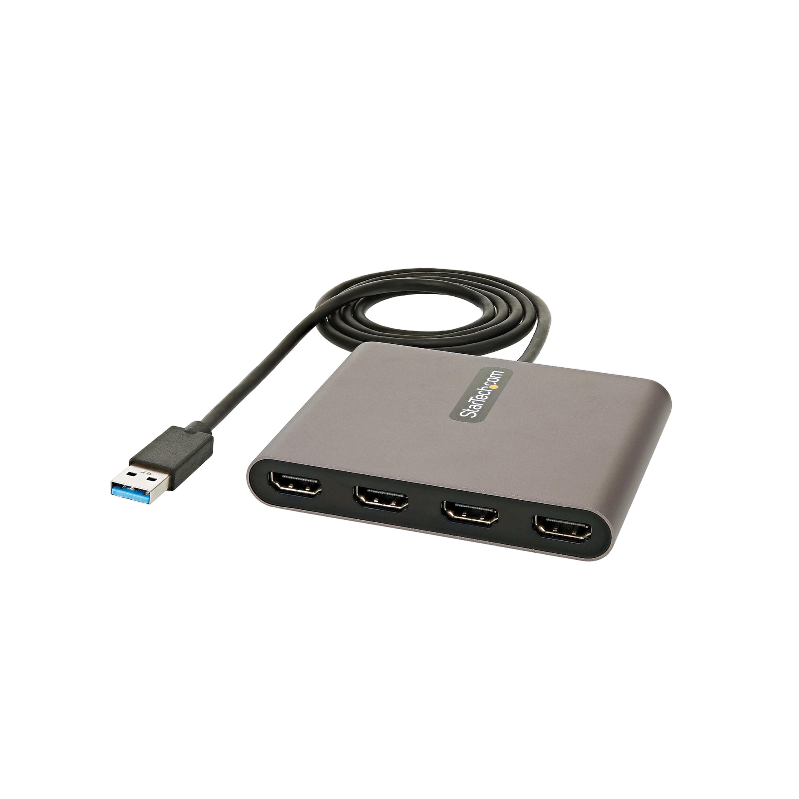 com USB 3.0 to Quad HDMI Adapter, USB to 4x HDMI Monitor Converter for Windows , TAA (no support for macOS/ChromeOS/Linux)