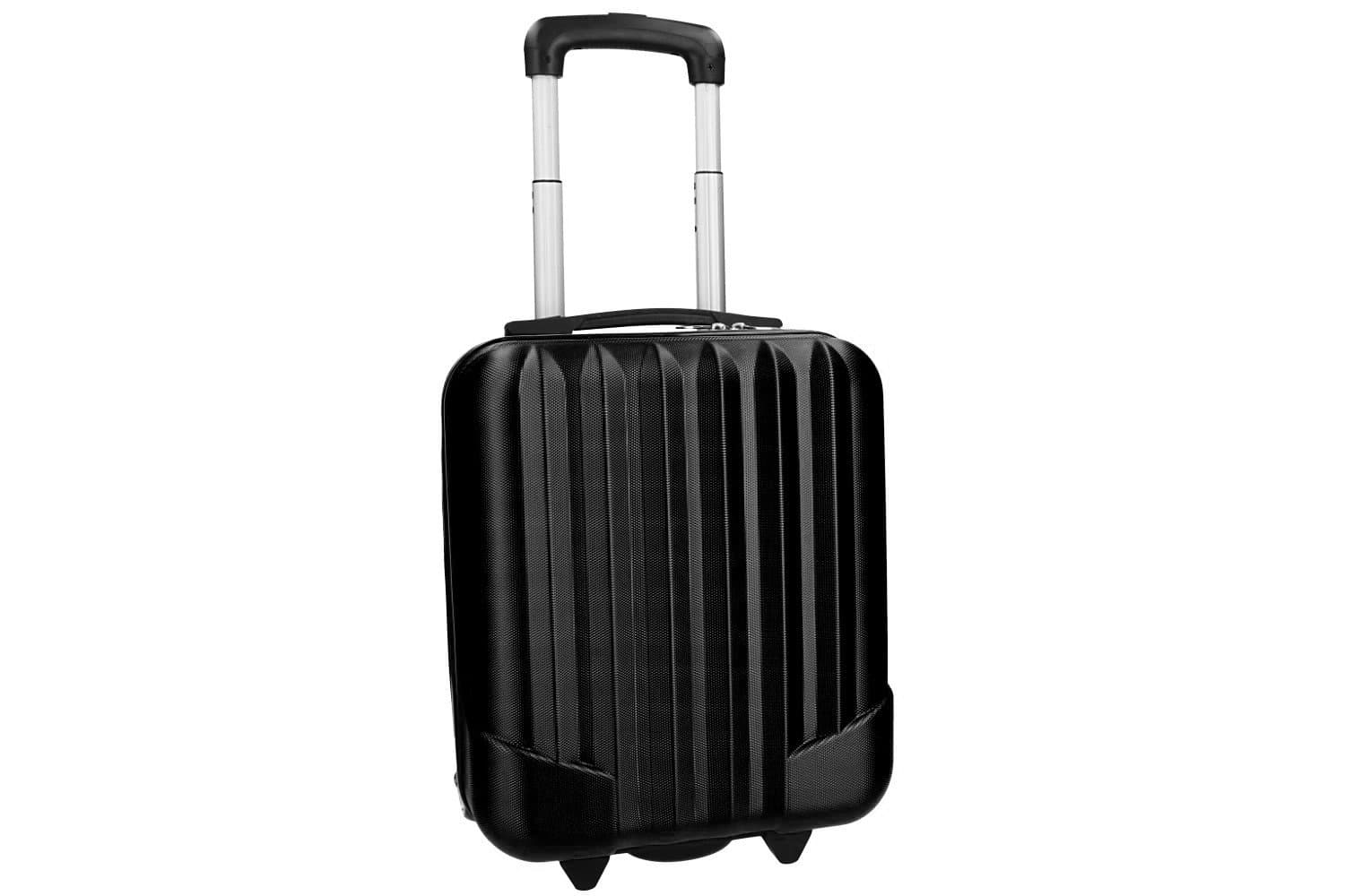 Rigid trolley case PIERRE CARDIN black extra small cabin ryanair VS174