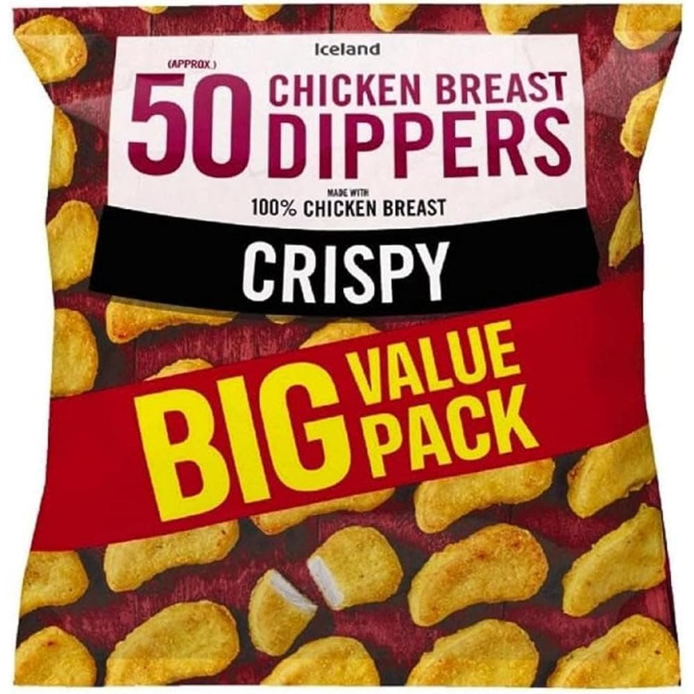 Iceland 50 (approx.) Crispy Chicken Breast Dippers 900g (Frozen)