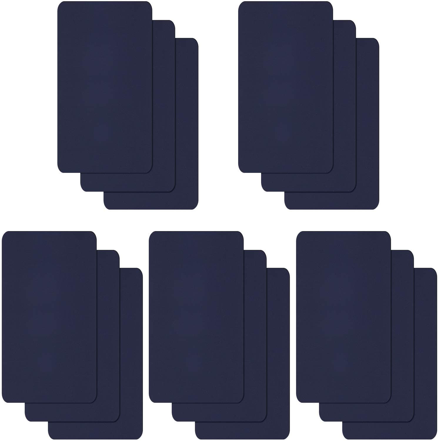 WILLBOND 15 Pieces Nylon Repair Patches Self-Adhesive Nylon Fabric Patch Waterproof Repair Patches for Clothing Down Jacket Tent Clothes Bag(7.87 x 3.94 Inches)(Dark Blue)