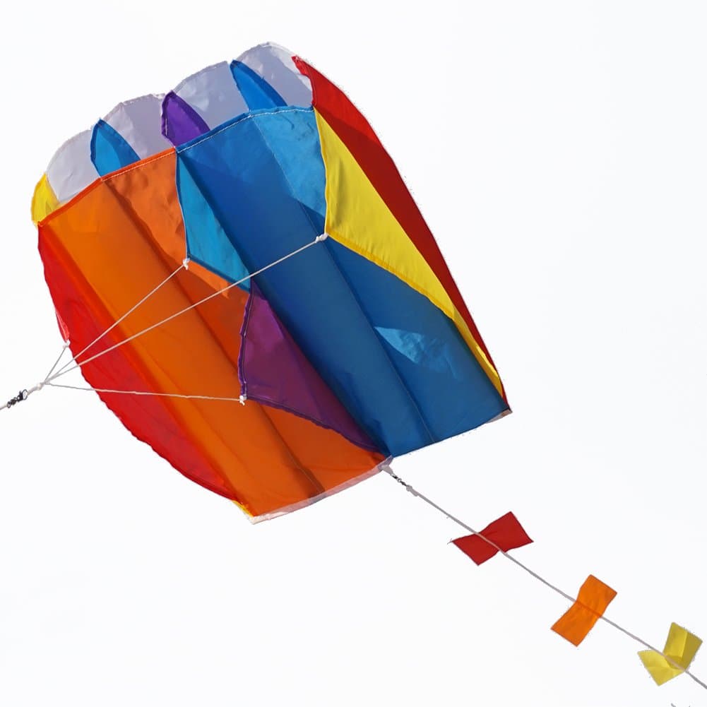Colorful Parafoil Kite with Long Tail Easy to Fly Outdoor Fun Sports