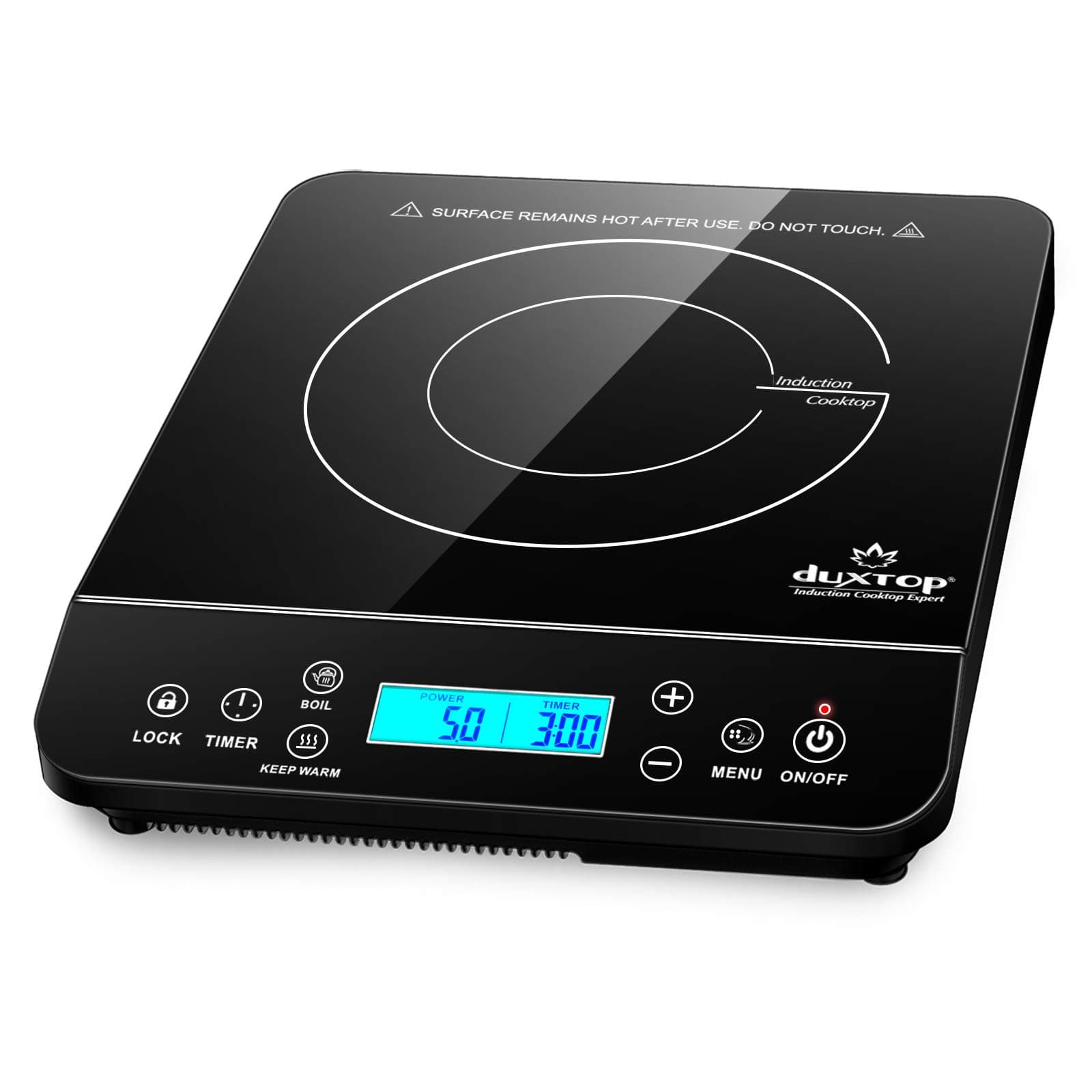 Portable Induction Cooktop, Countertop Burner Induction Hot Plate with LCD Sensor Touch 1800 Watts, Black 9610LS BT-200DZ