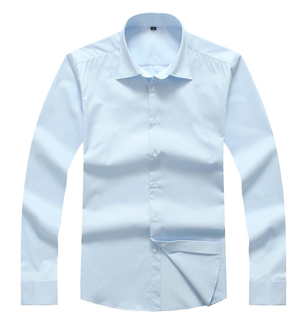 QB French Cuff Shirts for Men Slim Fit Men Shirts Long Sleeve Dress Shirts