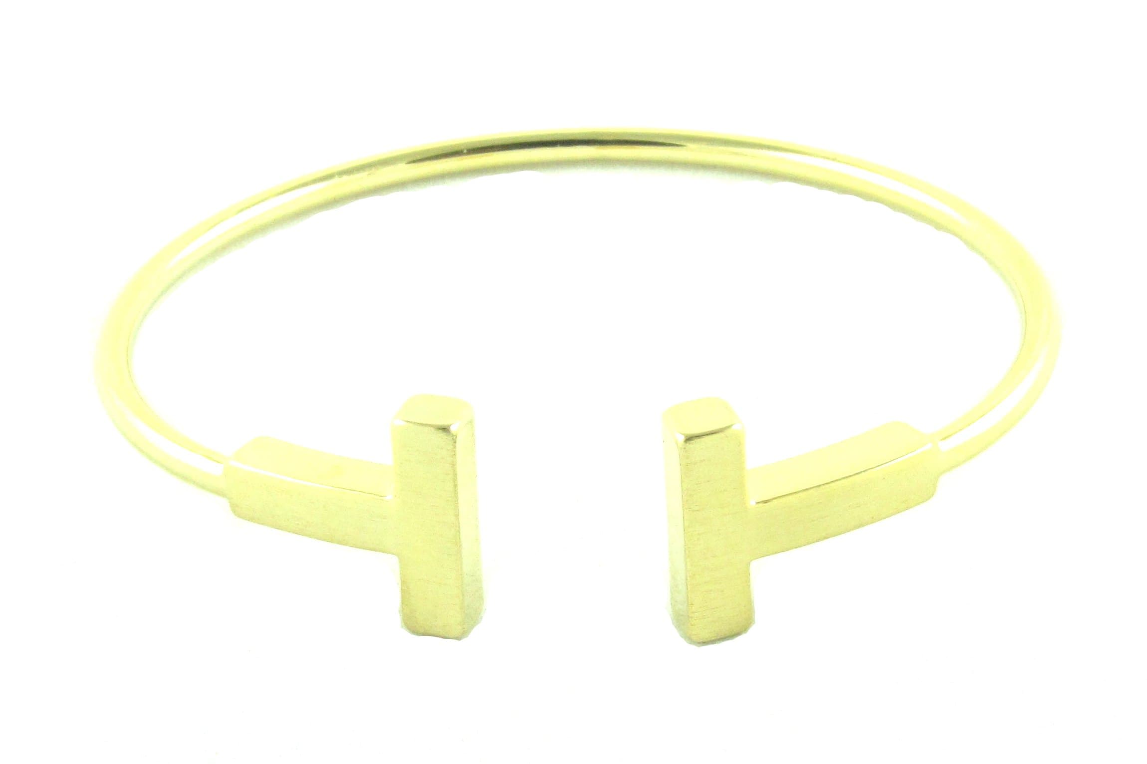 T Square Bangle in Gold