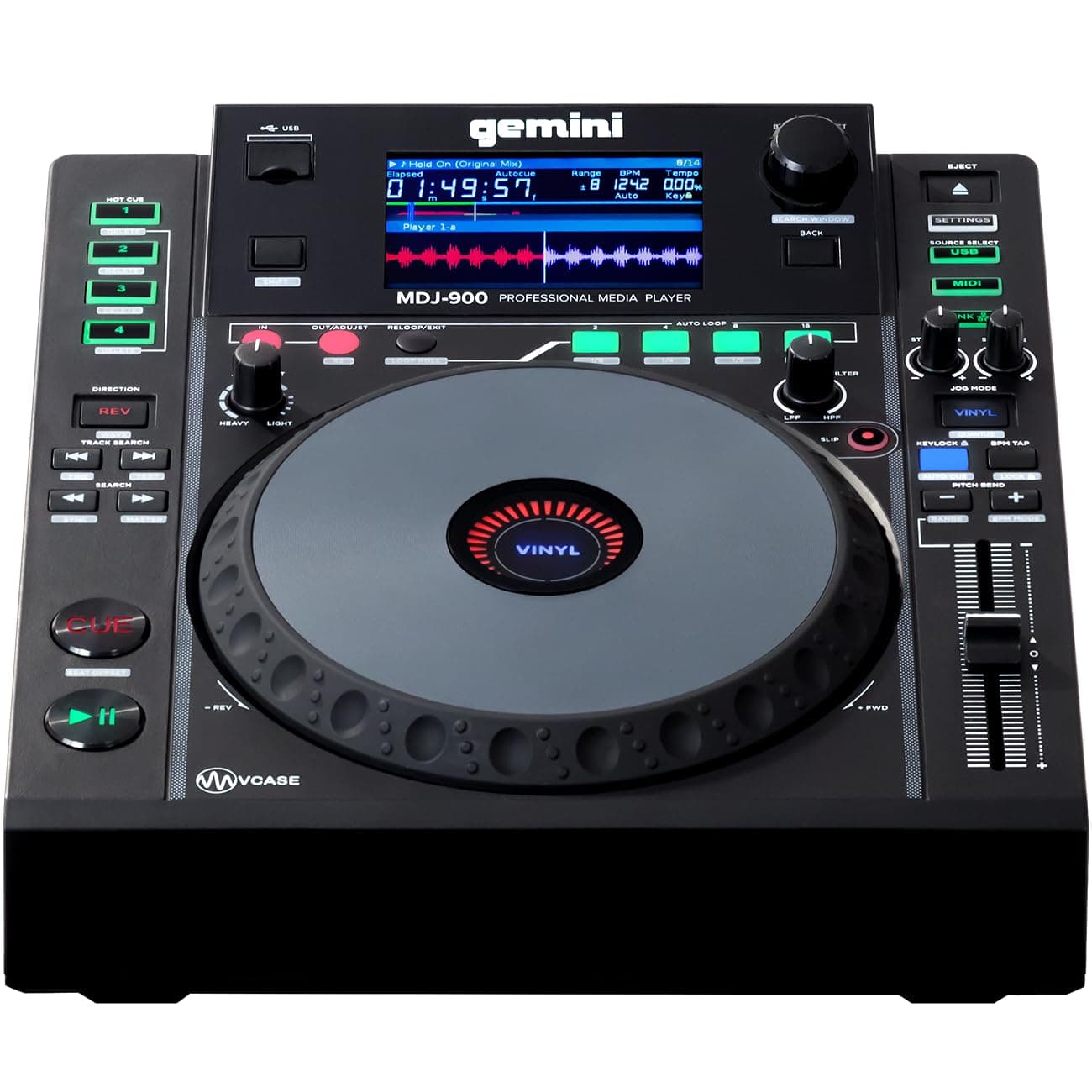 Gemini Sound MDJ-900 - Elite Multi-Media Player with Superior Playback, Responsive Controls, and Advanced DJ Tools